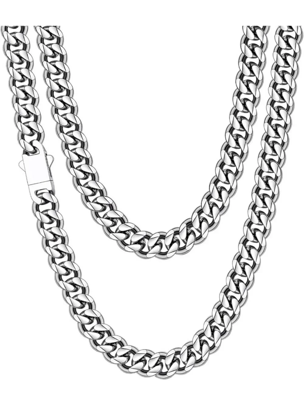 Stylish 3.5mm Cuban Link Chain Necklace for Men & Women, Durable Stainless Steel